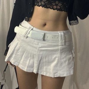 White y2k mini skirt
